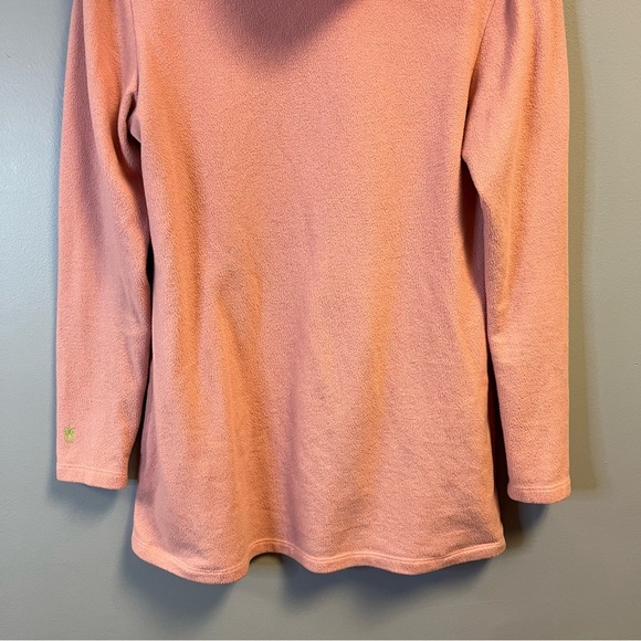 Dudley Stephens Fleece Light Pink Cobble Hill Turtleneck Terry Fleece Sz M EUC - Picture 4 of 15